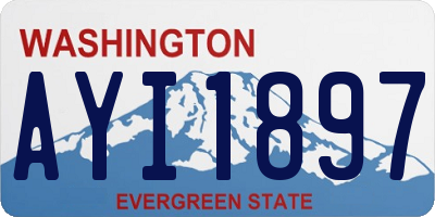 WA license plate AYI1897