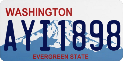 WA license plate AYI1898