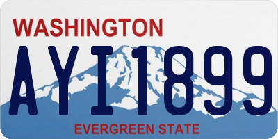 WA license plate AYI1899