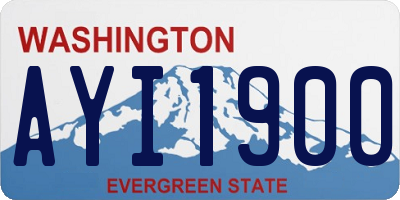 WA license plate AYI1900