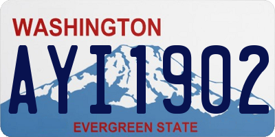 WA license plate AYI1902