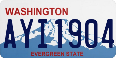 WA license plate AYI1904
