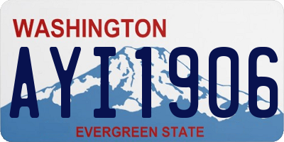 WA license plate AYI1906