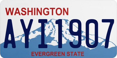 WA license plate AYI1907