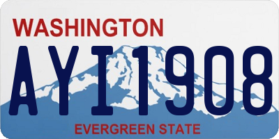 WA license plate AYI1908