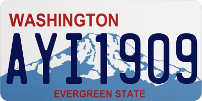 WA license plate AYI1909