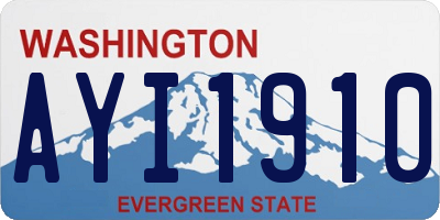 WA license plate AYI1910