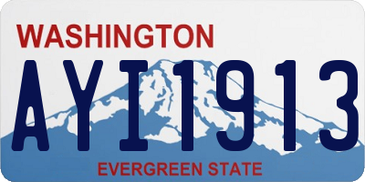 WA license plate AYI1913