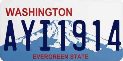 WA license plate AYI1914