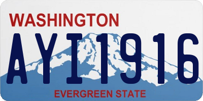 WA license plate AYI1916