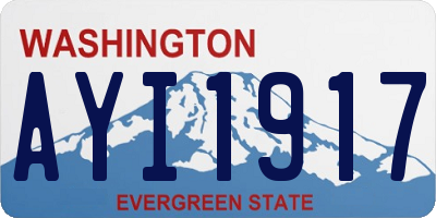 WA license plate AYI1917