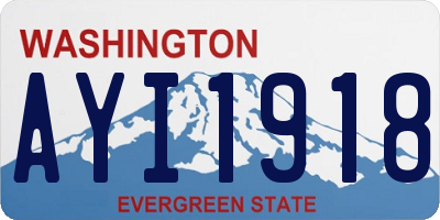 WA license plate AYI1918