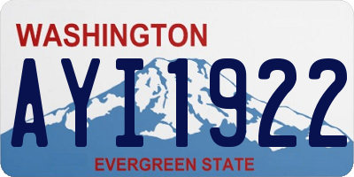 WA license plate AYI1922