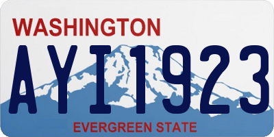 WA license plate AYI1923