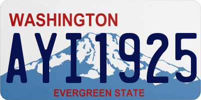 WA license plate AYI1925