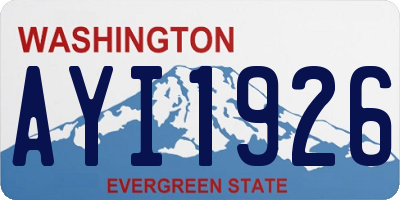 WA license plate AYI1926