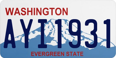 WA license plate AYI1931