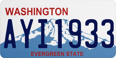 WA license plate AYI1933