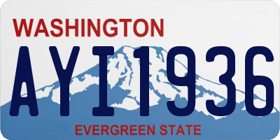 WA license plate AYI1936