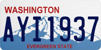 WA license plate AYI1937