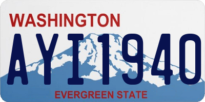 WA license plate AYI1940