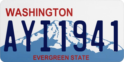 WA license plate AYI1941
