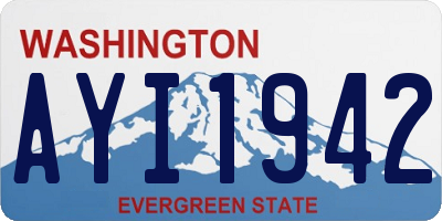 WA license plate AYI1942