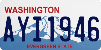 WA license plate AYI1946
