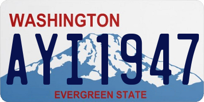 WA license plate AYI1947