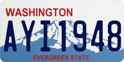 WA license plate AYI1948