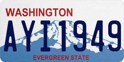 WA license plate AYI1949