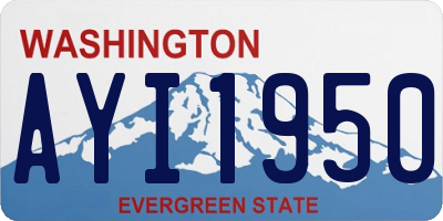 WA license plate AYI1950