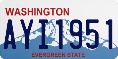 WA license plate AYI1951