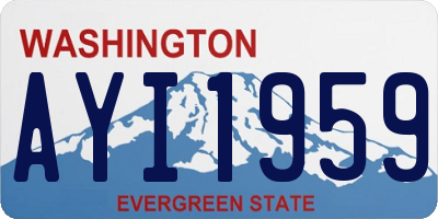 WA license plate AYI1959