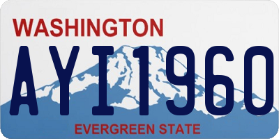 WA license plate AYI1960