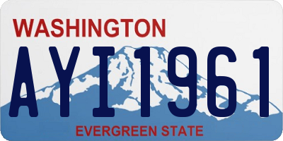 WA license plate AYI1961