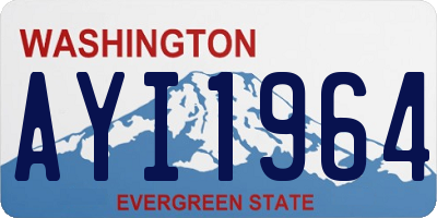 WA license plate AYI1964