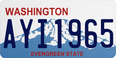 WA license plate AYI1965