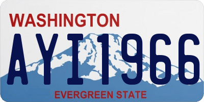 WA license plate AYI1966