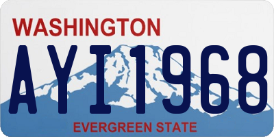 WA license plate AYI1968