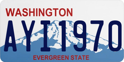 WA license plate AYI1970