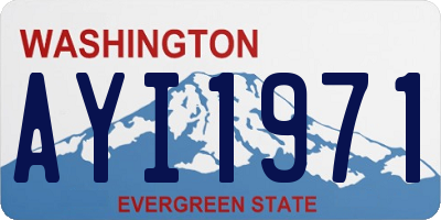 WA license plate AYI1971