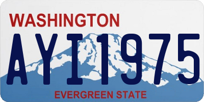WA license plate AYI1975