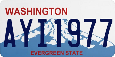 WA license plate AYI1977