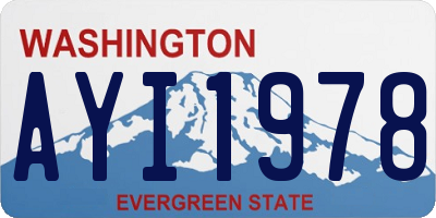WA license plate AYI1978