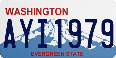 WA license plate AYI1979