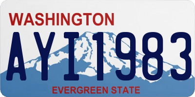 WA license plate AYI1983