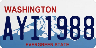 WA license plate AYI1988
