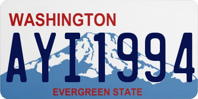 WA license plate AYI1994