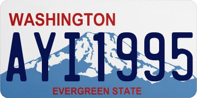 WA license plate AYI1995